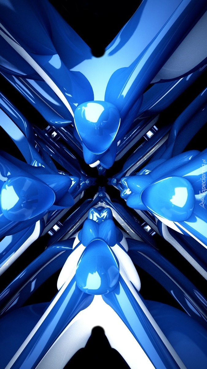 Niebieska grafika 3D