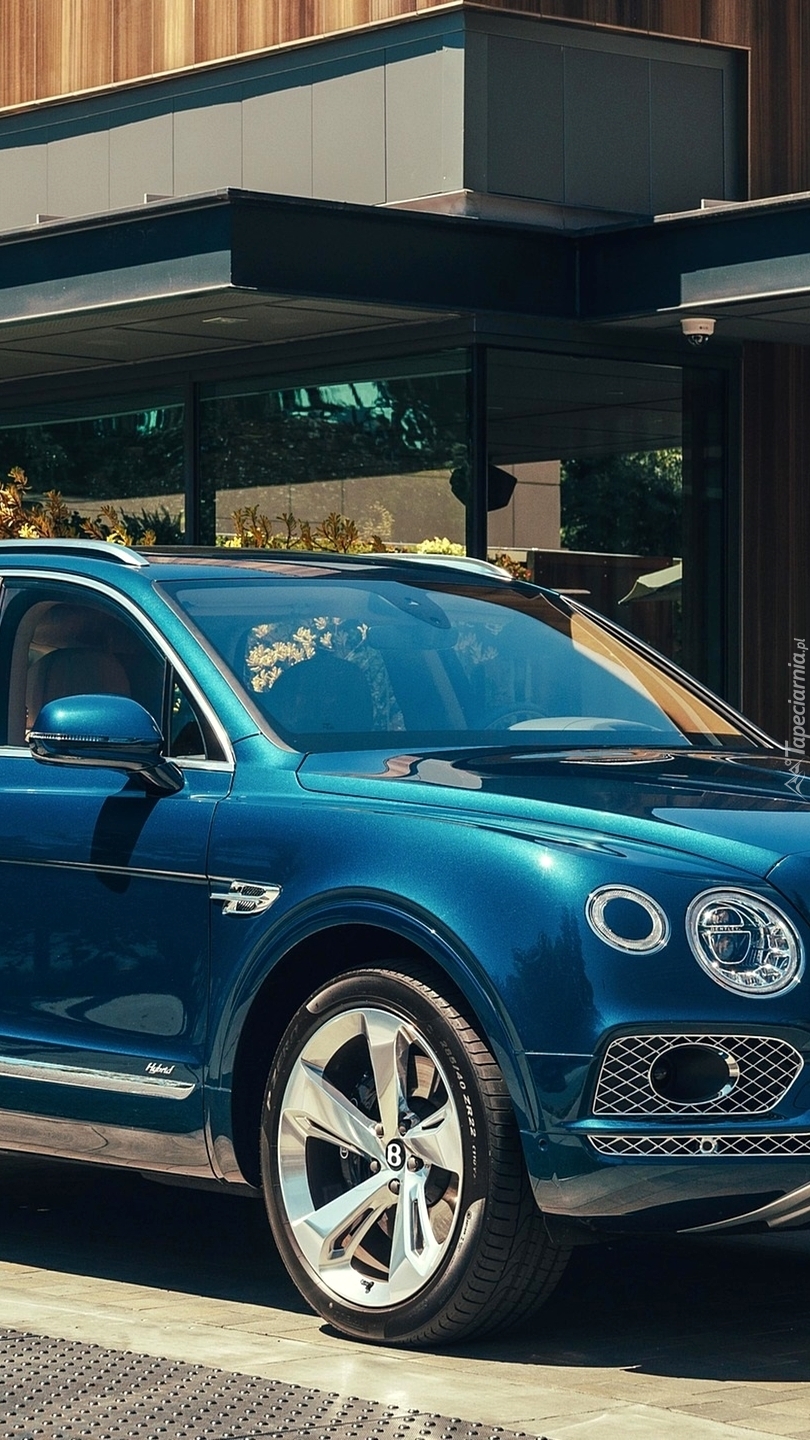 Niebieski Bentley Bentayga Hybrid