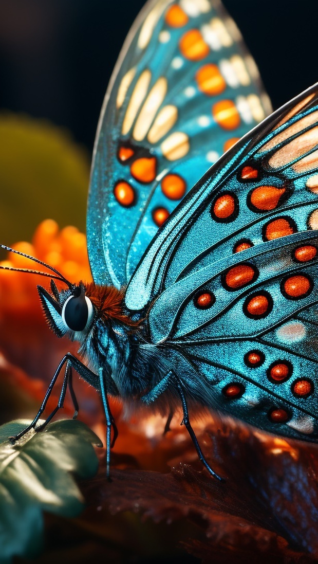 Niebieski motyl