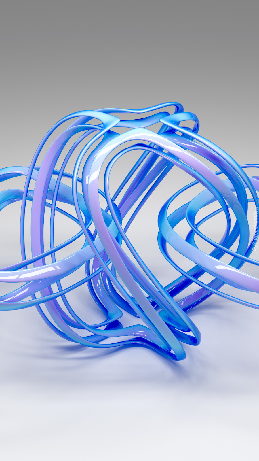 Niebieski splot w grafice 3D