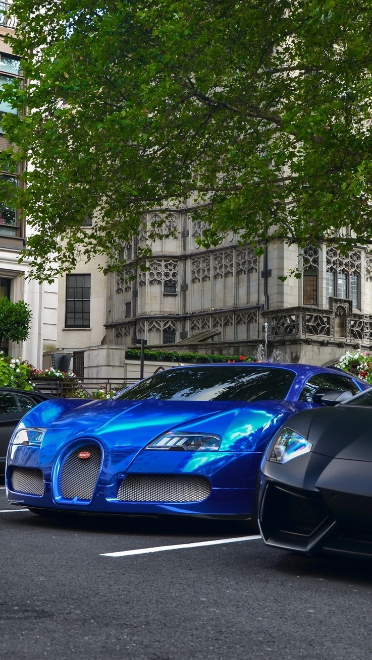 Niebieskie Bugatti Veyron