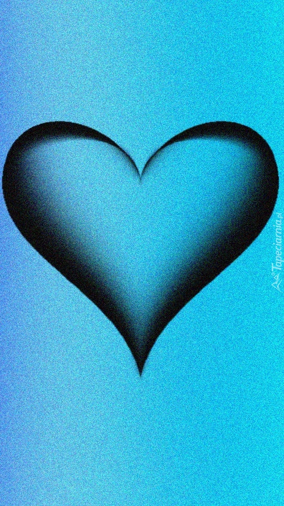 Niebieskie serce dar błękitnych niebios.
