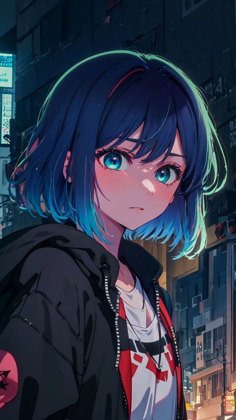 Niebieskooka dziewczyna w anime