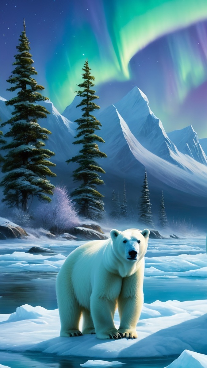 Niedźwiedź polarny na lodowej krze
