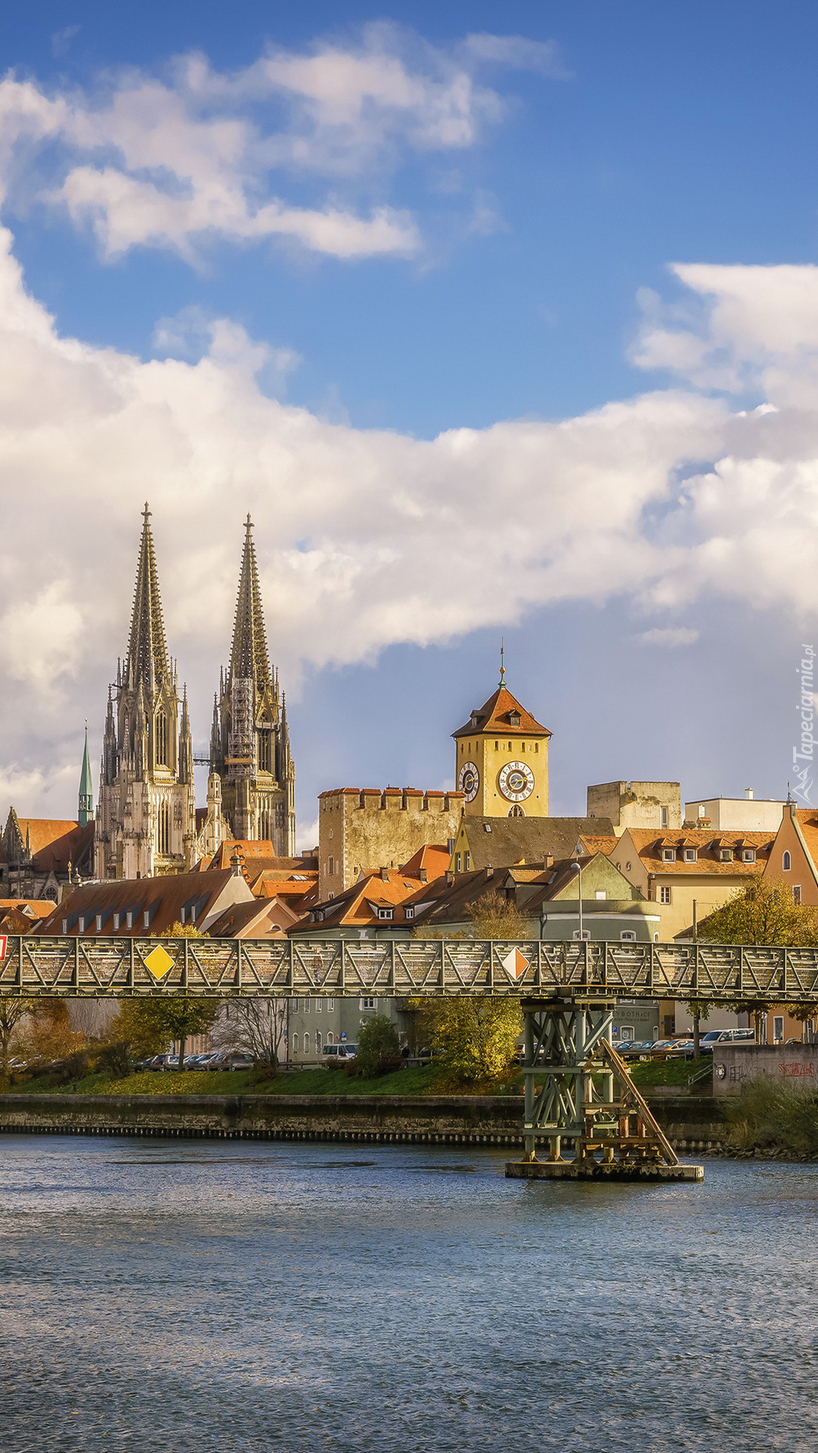 Niemieckie miasto Ratyzbona nad Dunajem