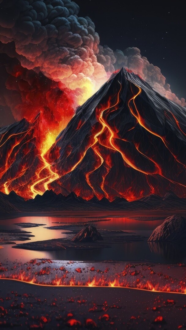 Nocna erupcja wulkanu