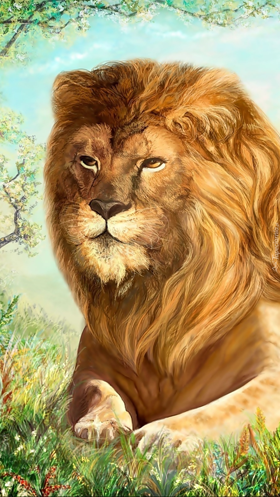 Obraz przedstawiający lwa
