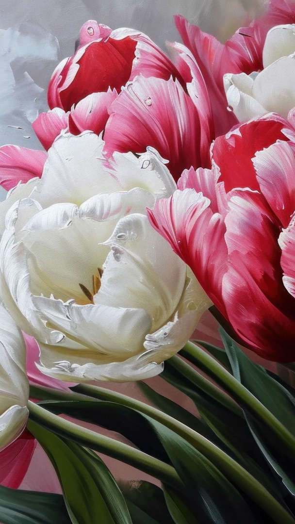 Obraz z tulipanami