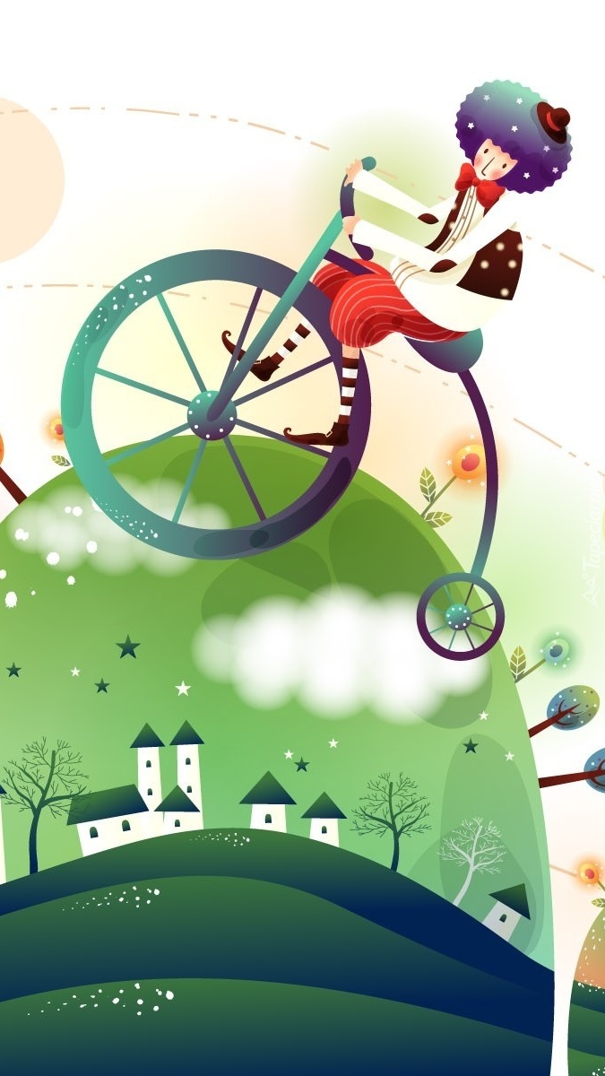 Pajacyk na bicyklu i fantastyczny świat