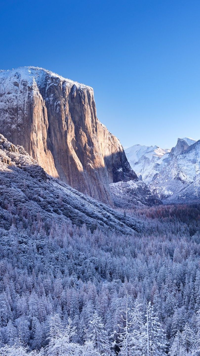 Park Narodowy Yosemite zaśnieżony i oszroniony