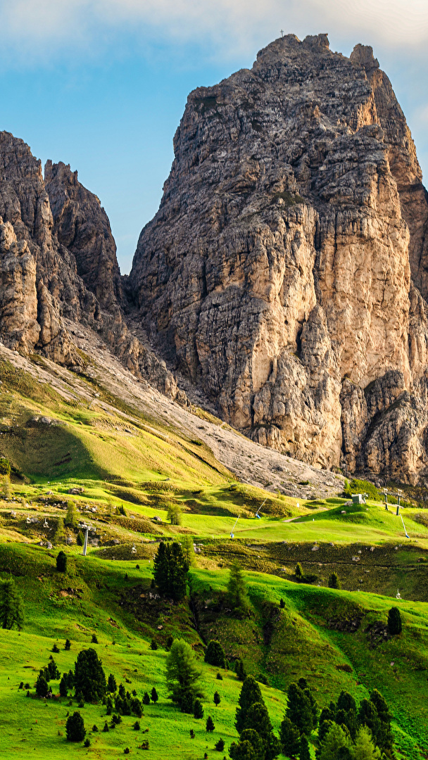 Pasmo górskie Dolomity we Włoszech