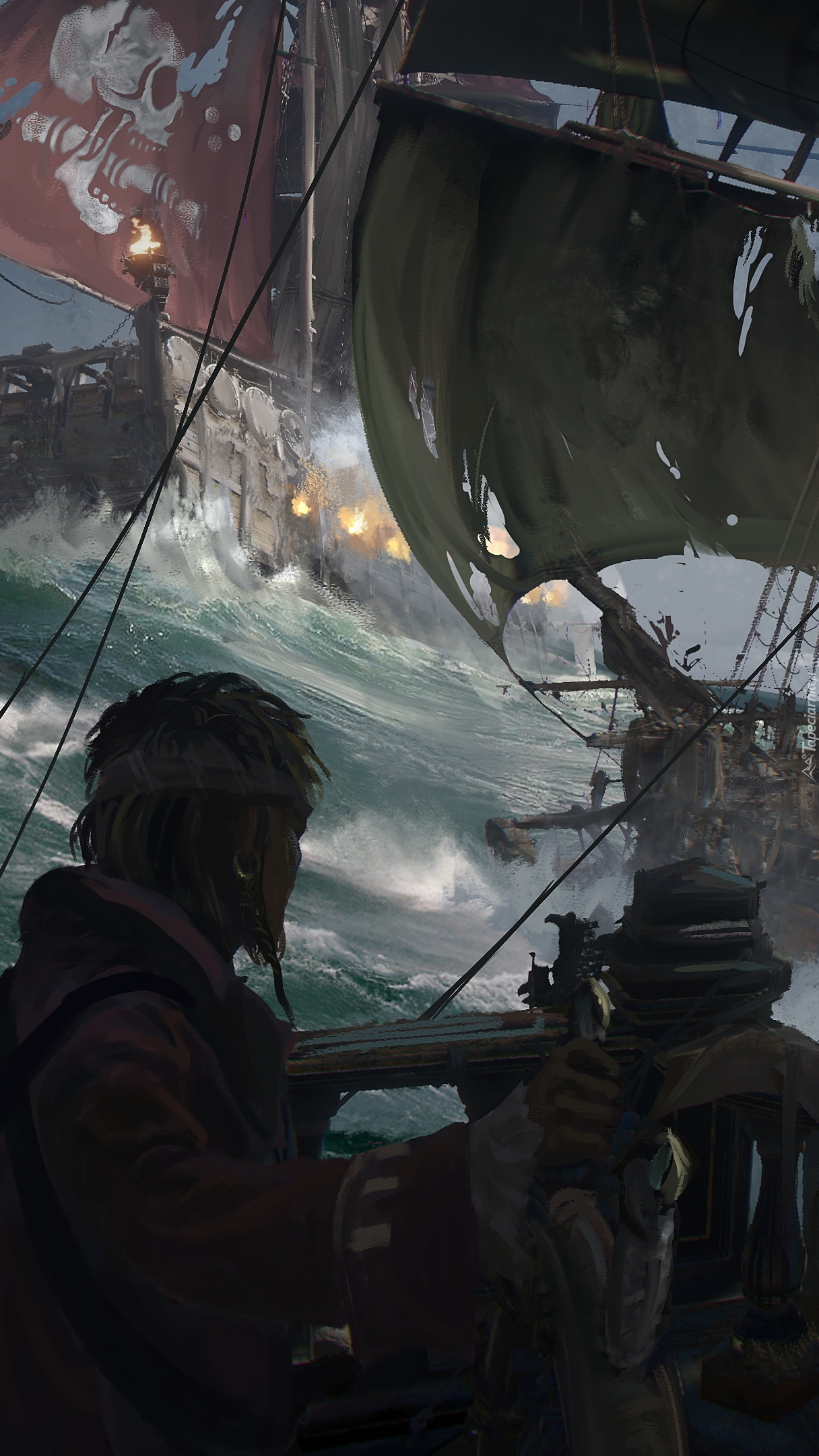 Pirat na statku z gry Skull and Bones