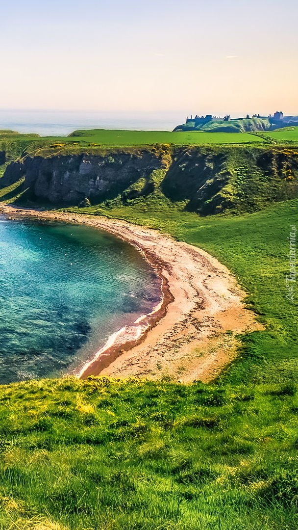 Plaża na wybrzeżu Stonehaven w Szkocji