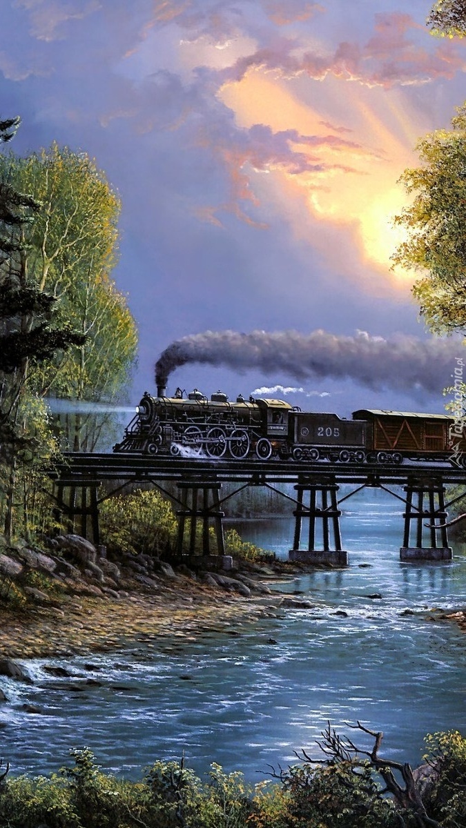 Pociąg na moście