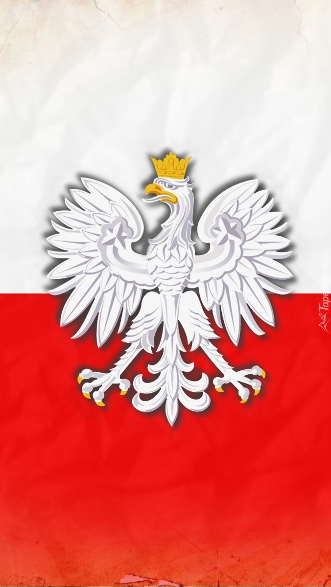 Polska flaga z godłem