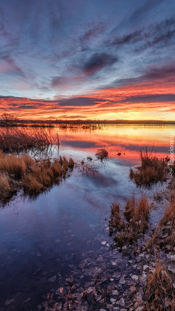 Poranek nad jeziorem Lake Chatfield