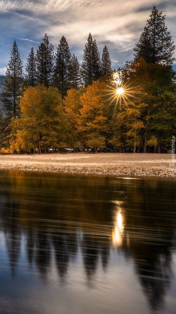 Poranek nad rzeką Merced River