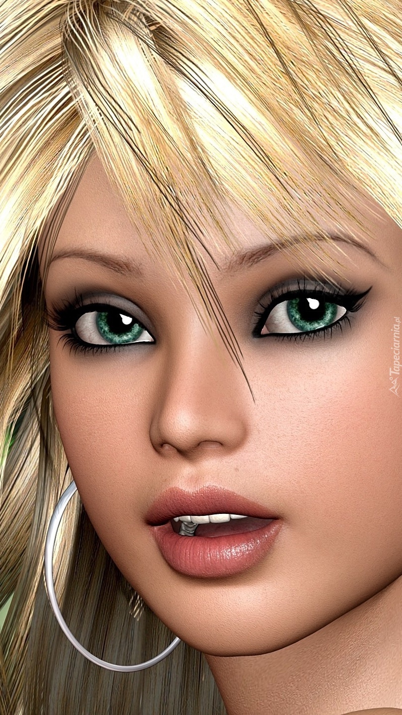 Portret kobiety w grafice 3D