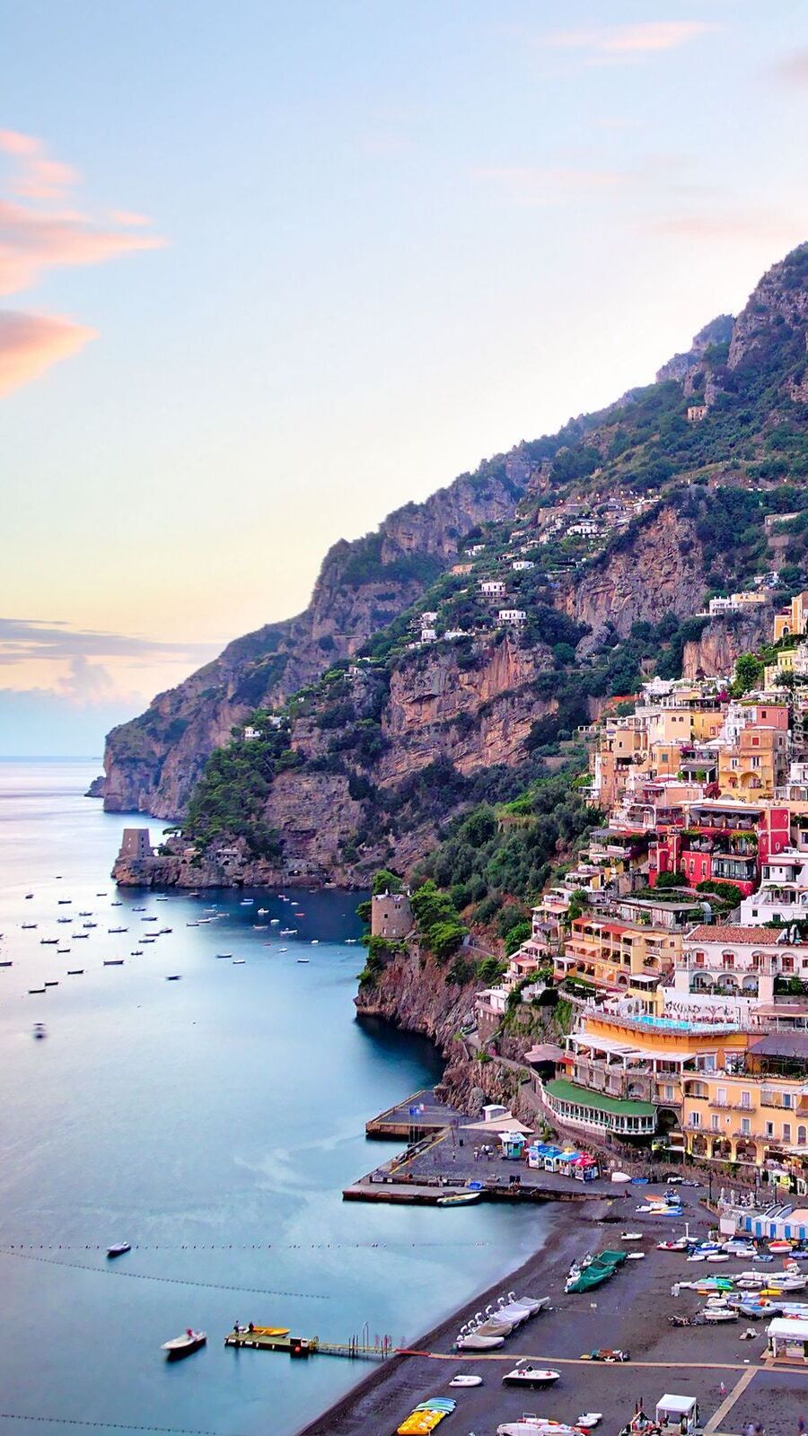 Positano na wybrzeżu Amalfi