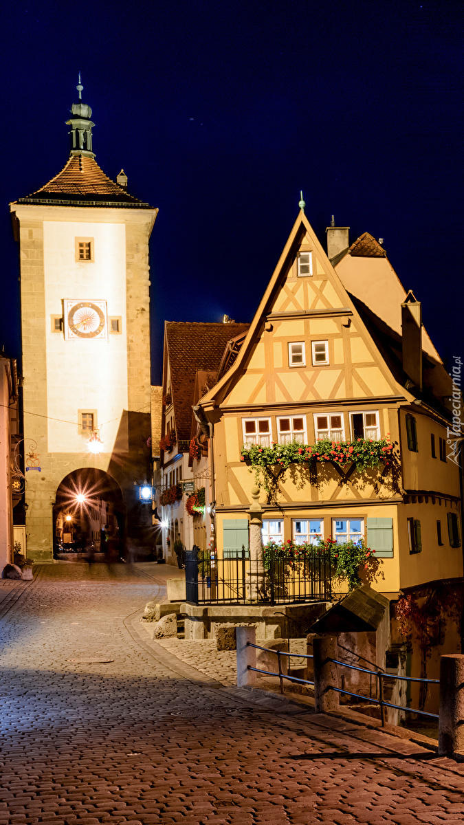 Rothenburg ob der Tauber nocą