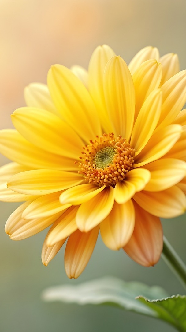 Rozkwitnięty żółty kwiat w zbliżeniu