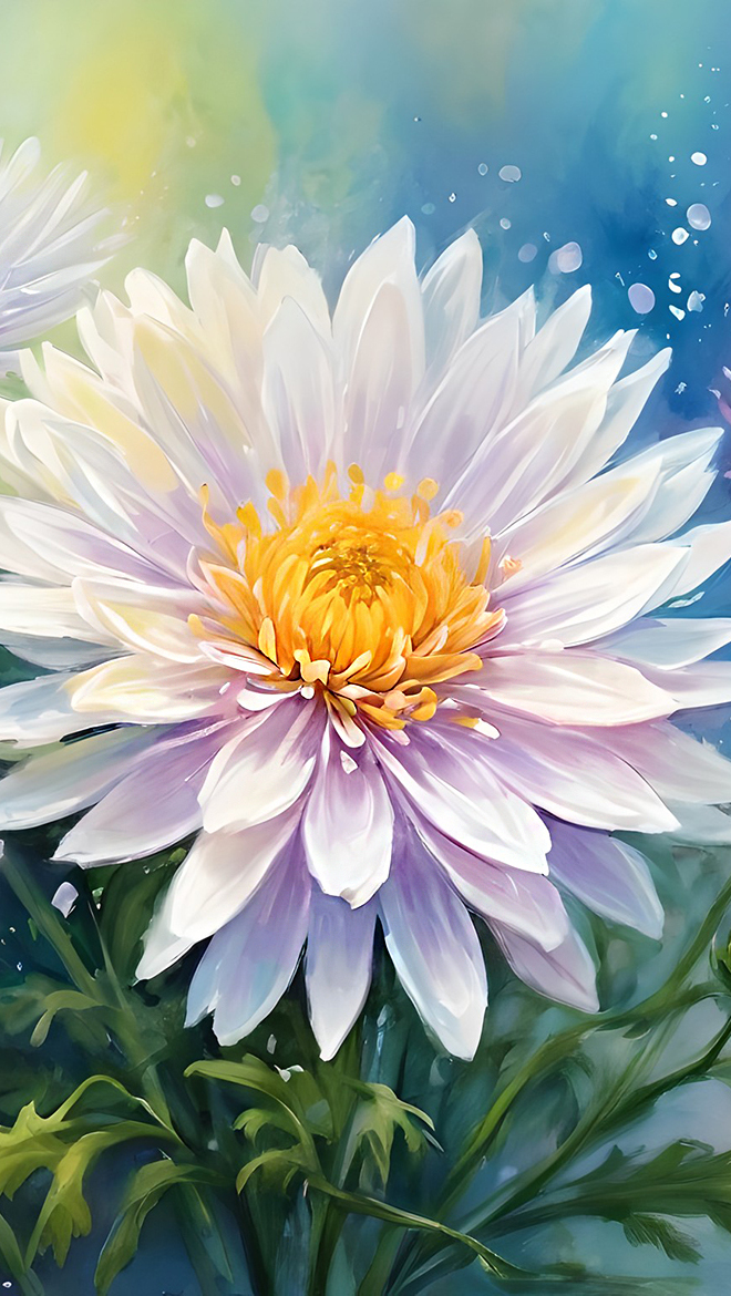 Różowy aster w zbliżeniu