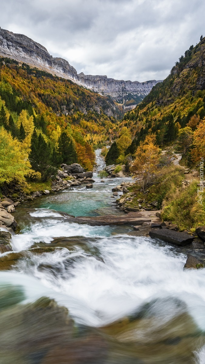Rzeka Arazas River w hiszpańskich Pirenejach