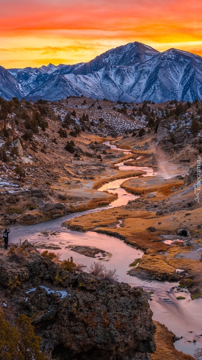 Rzeka Hot Creek w Inyo National Forest