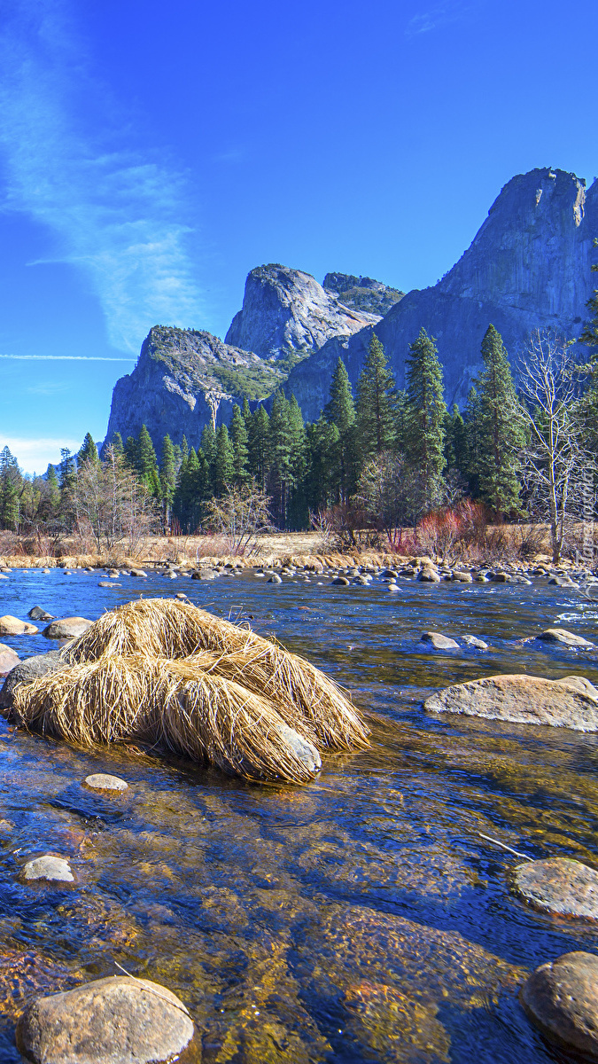 Rzeka Merced River w górach Sierra Nevada