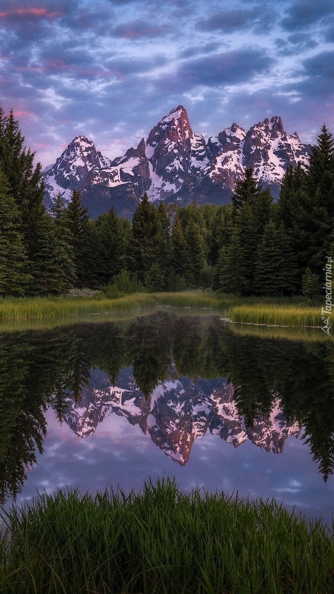 Rzeka Snake River i góry Teton Range