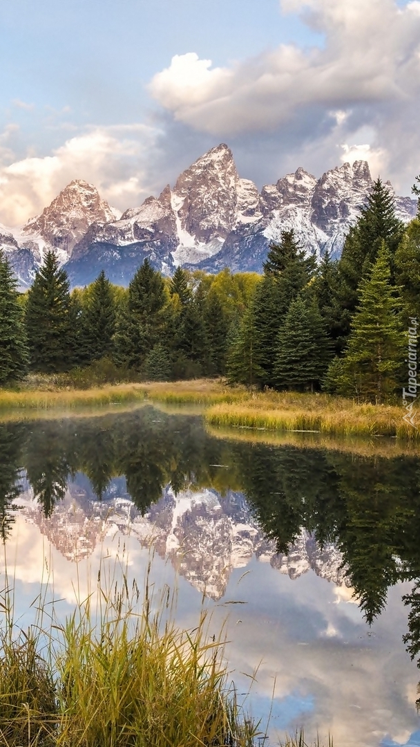 Rzeka Snake River w górach Teton Range