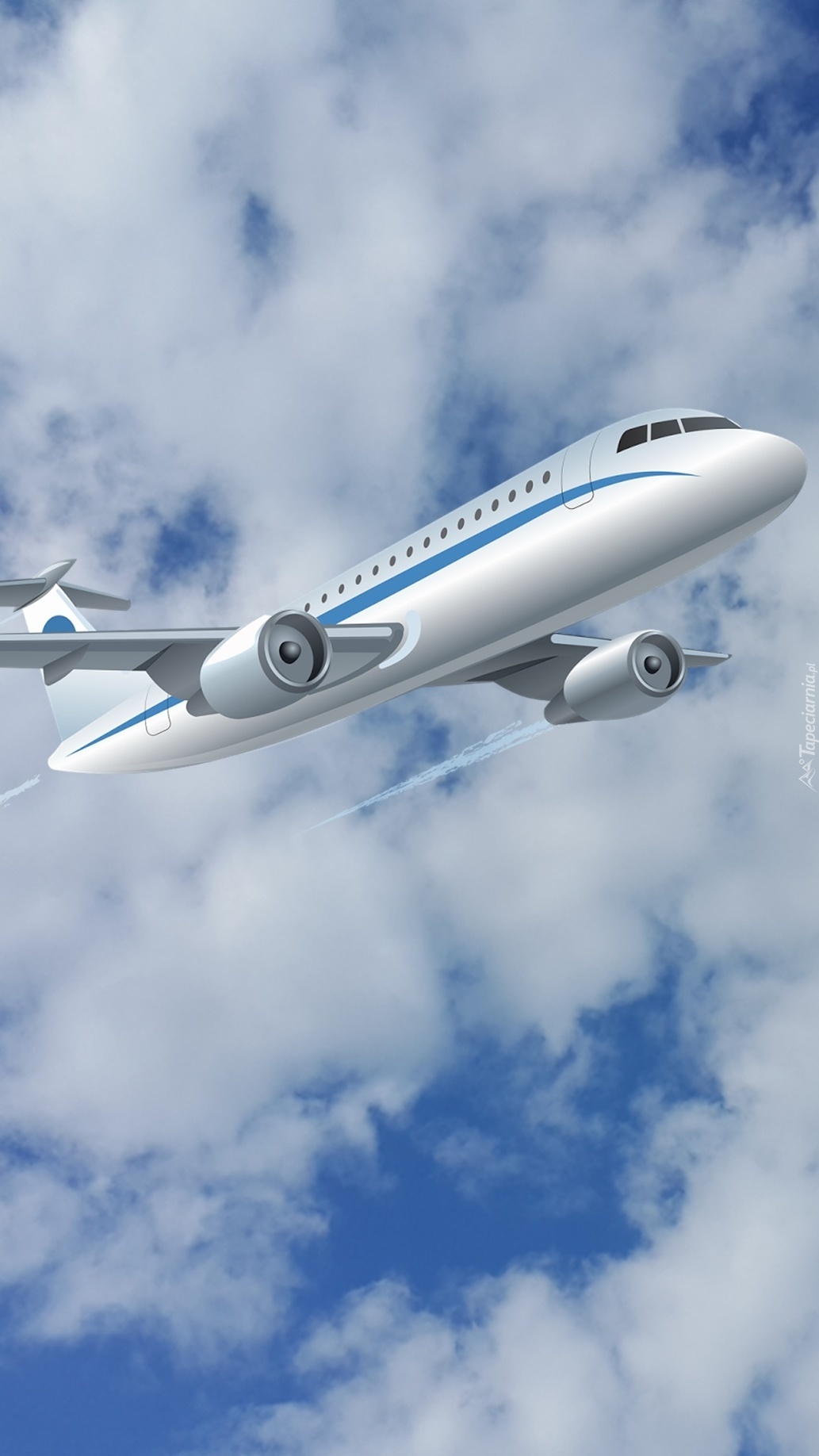 Samolot pasażerski na niebie