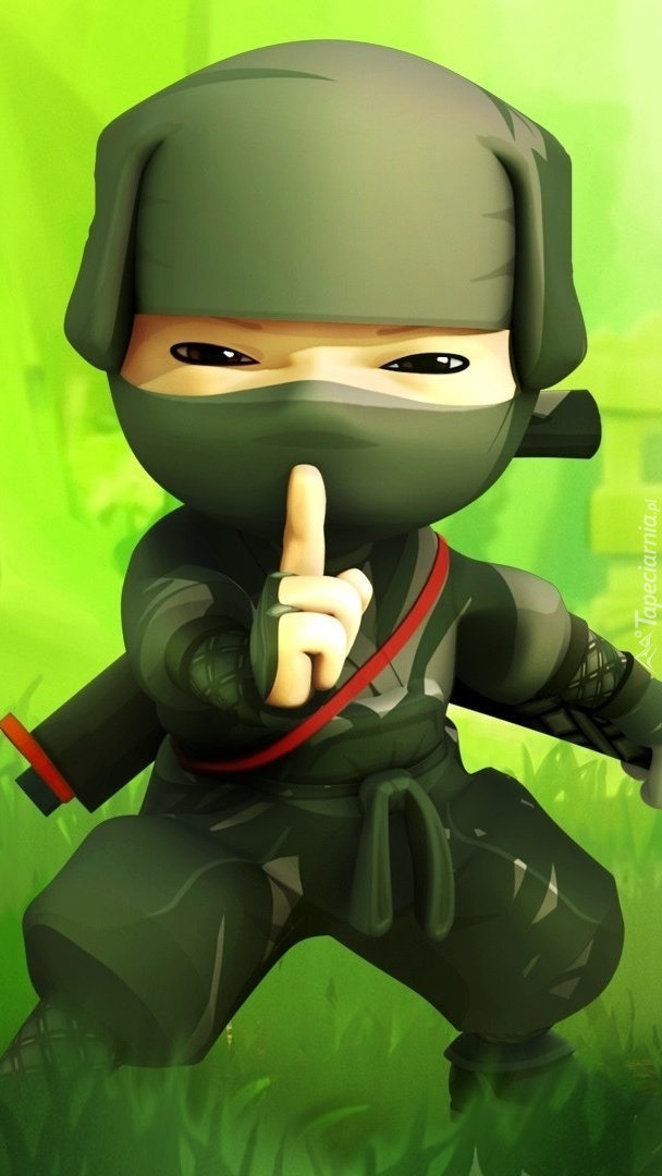 Skradający się mały ninja