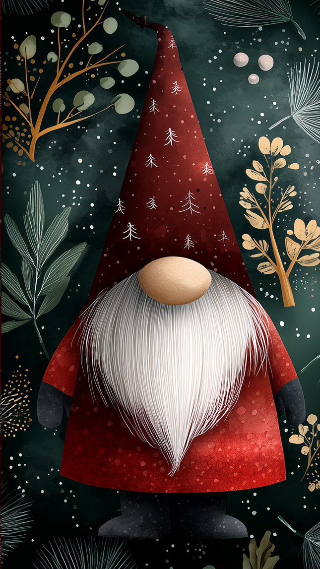 Skrzat z długą siwą brodą w grafice