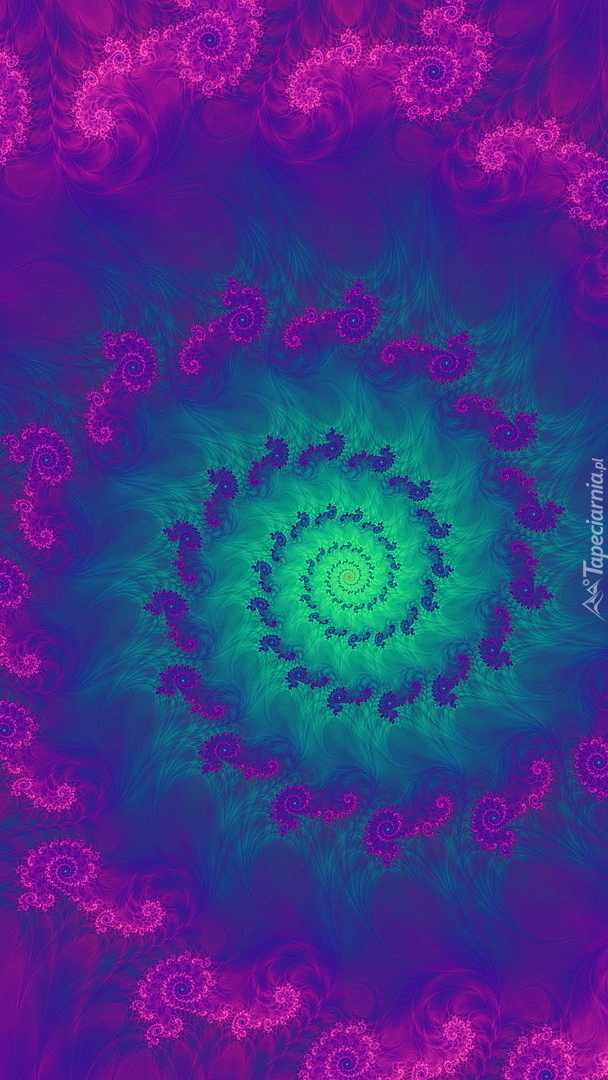 Spirala na fioletowym tle