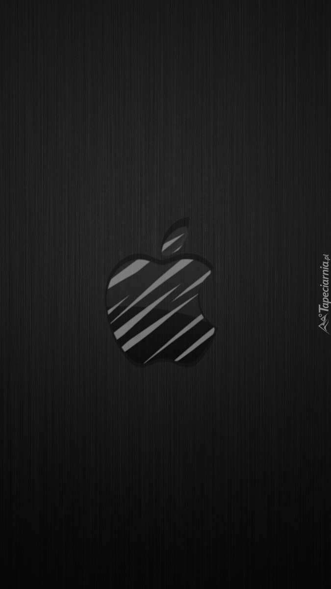 Szaro-czarne logo Apple