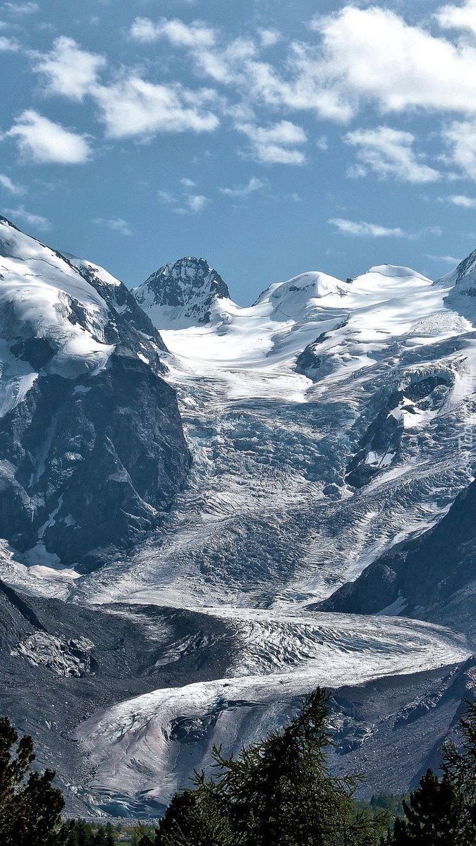 Szwajcarski lodowiec Gornergletscher