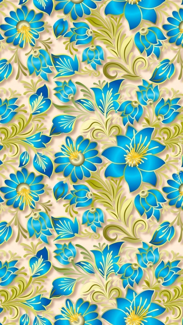 Tekstura w niebieskie kwiaty