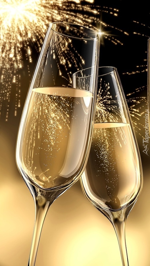 Toast szampanem na Nowy Rok