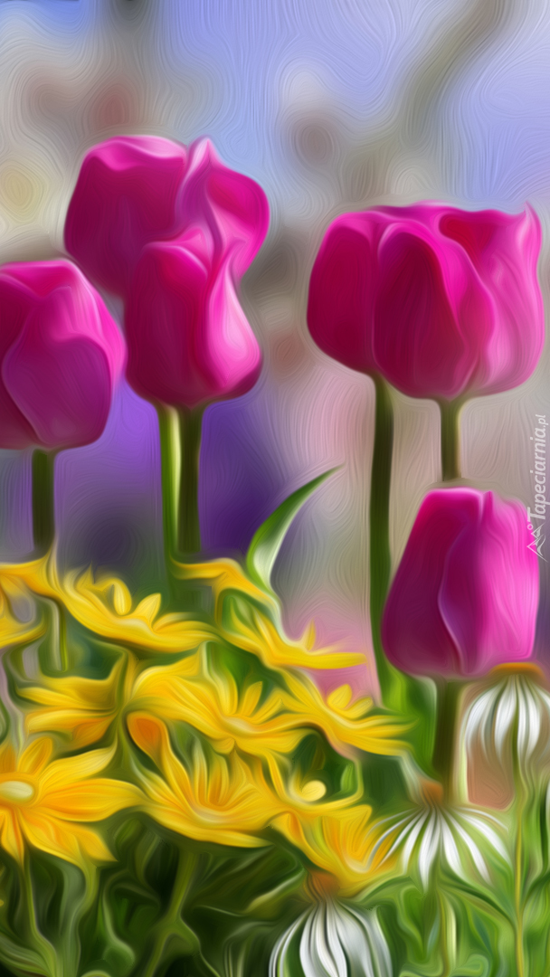Tulipany w grafice