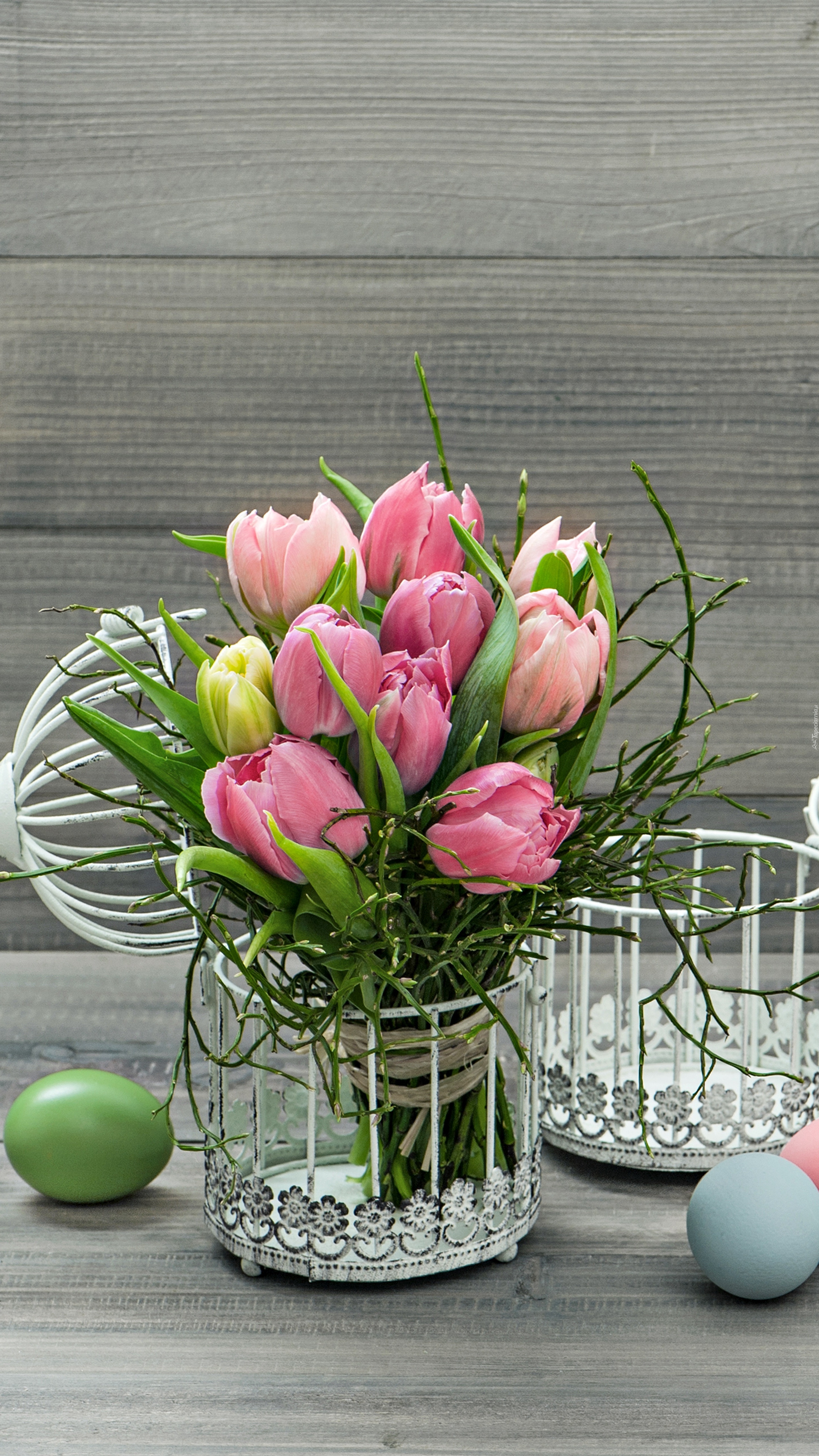 Tulipany z pisankami