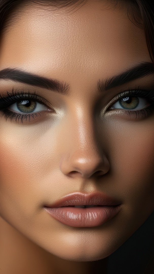 Twarz dziewczyny w zbliżeniu