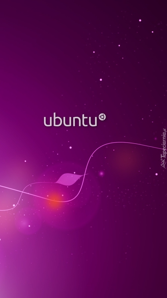 Ubuntu na fioletowym tle