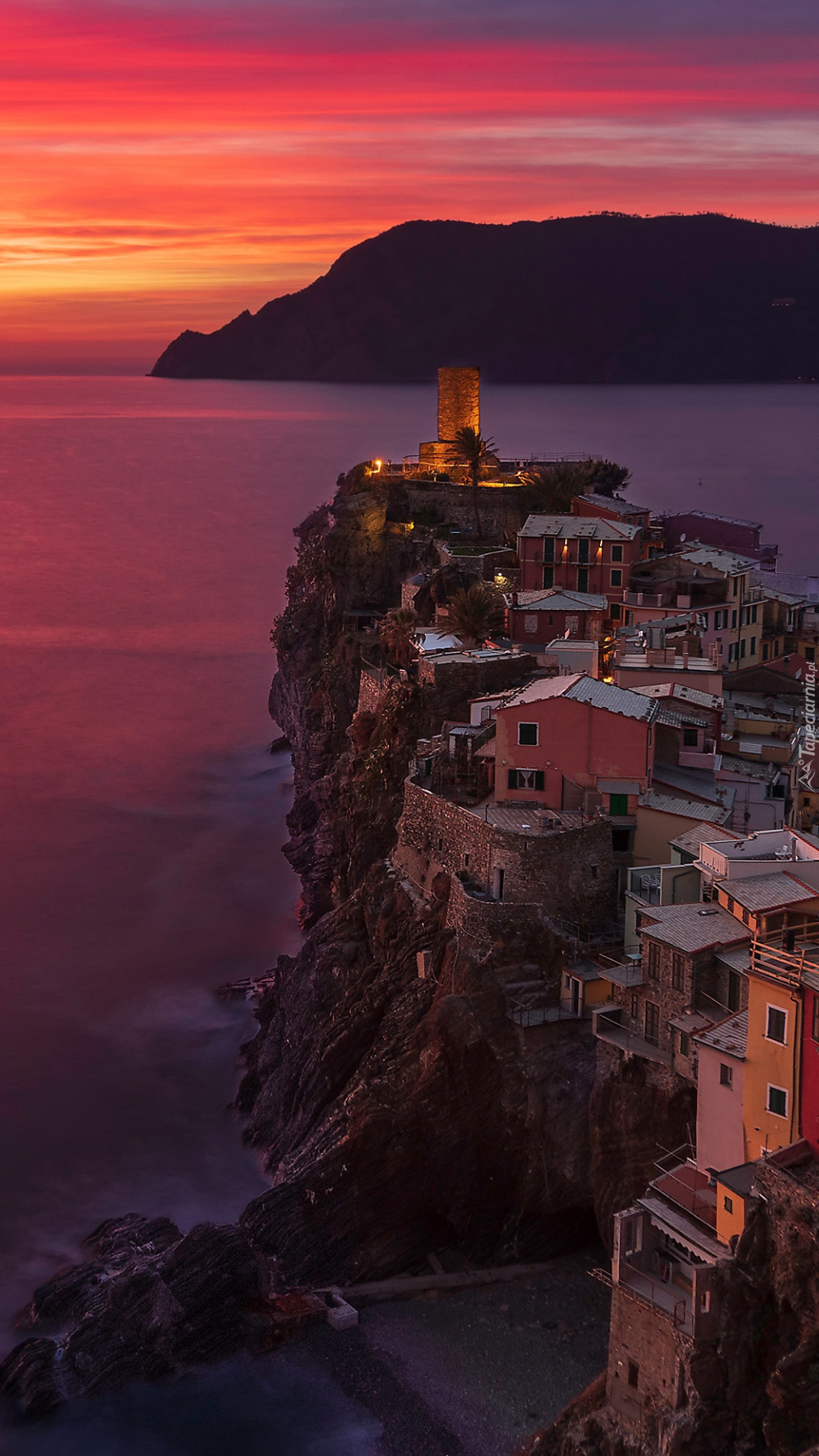 Vernazza i zachód słońca