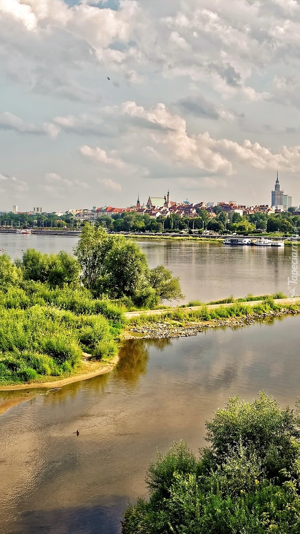 Warszawa od strony Wisły