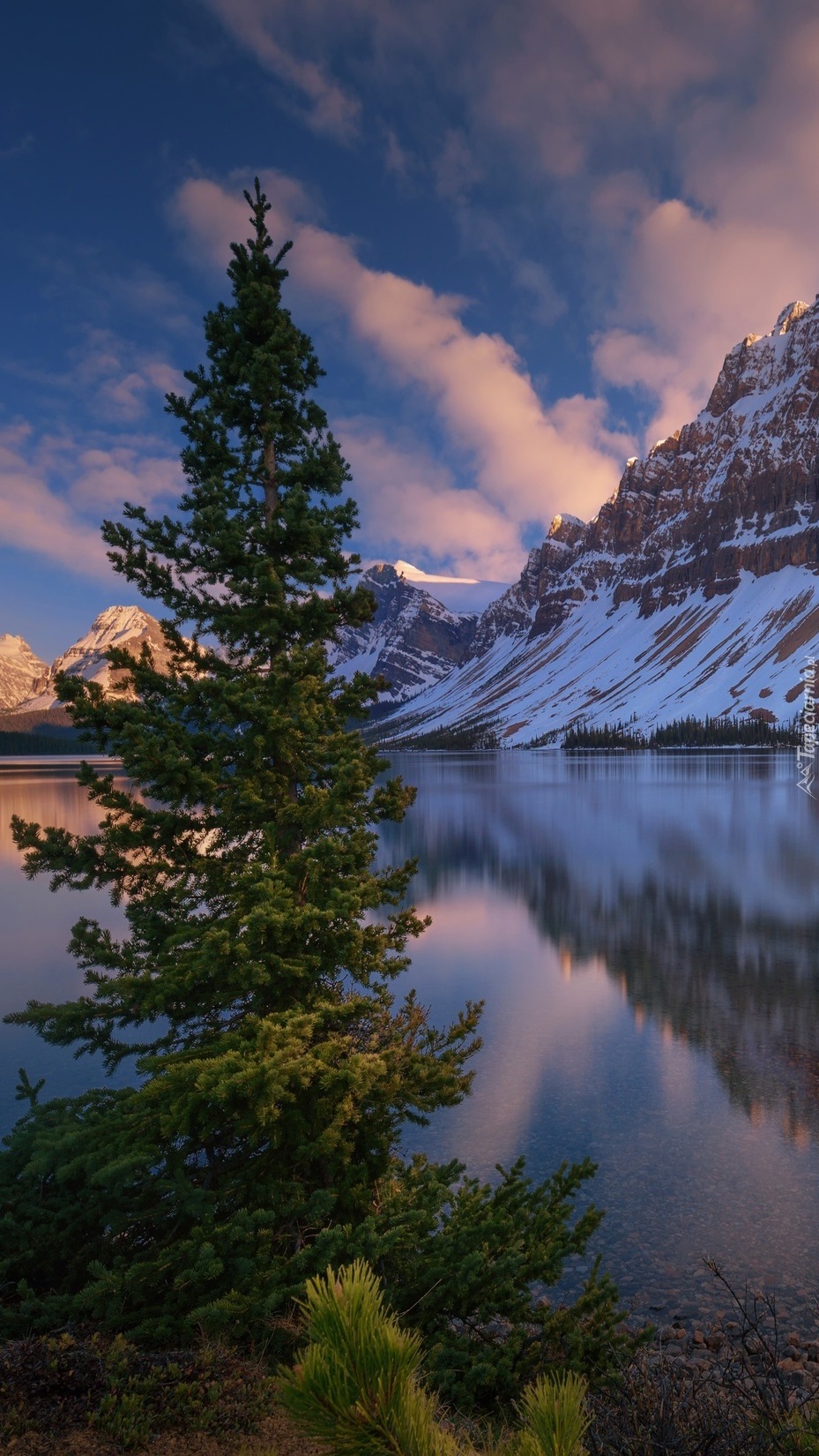 Widok na jezioro w kanadyjskim Parku Narodowym Banff