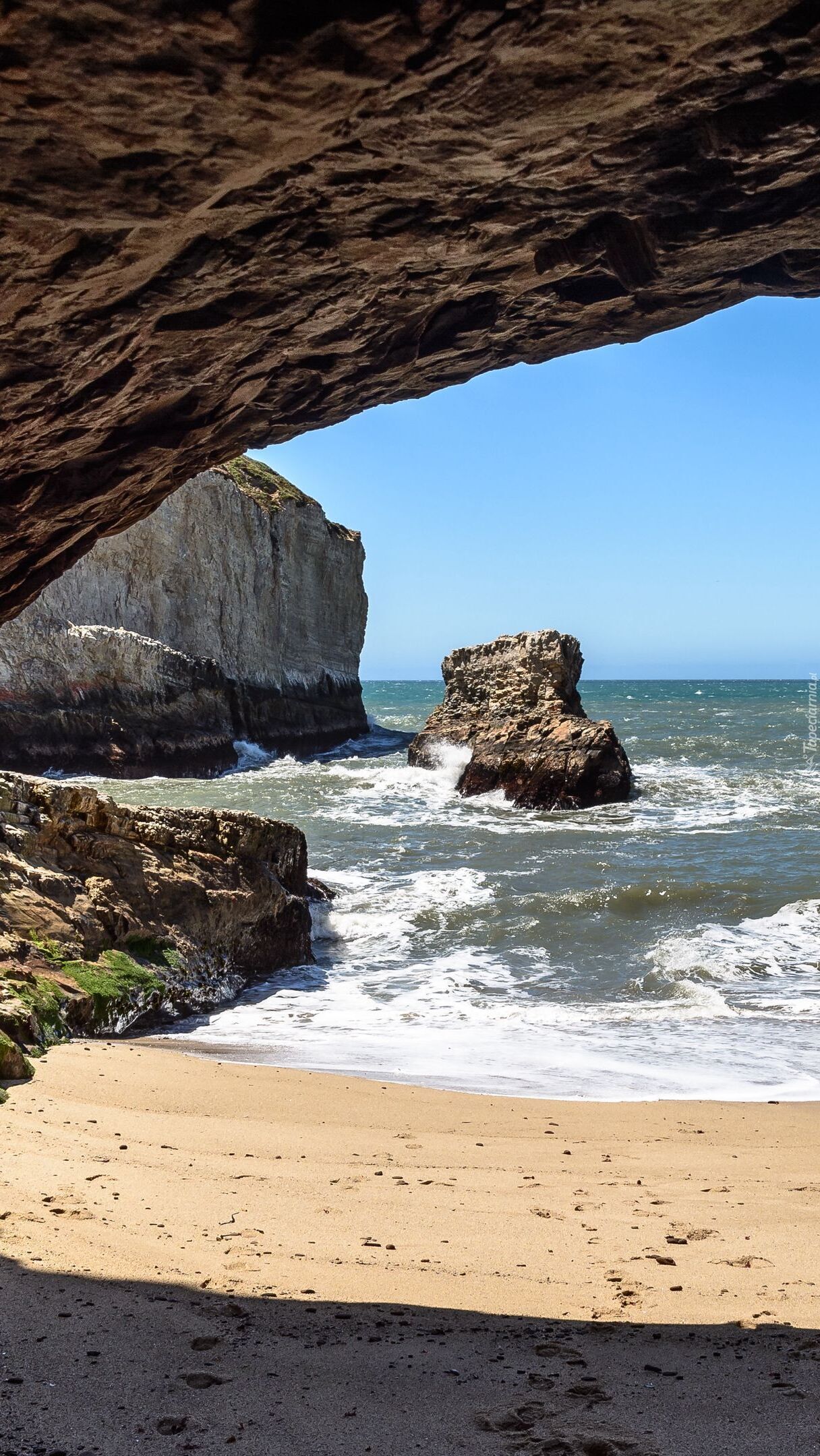 Widok na plażę Shark Fin Cove