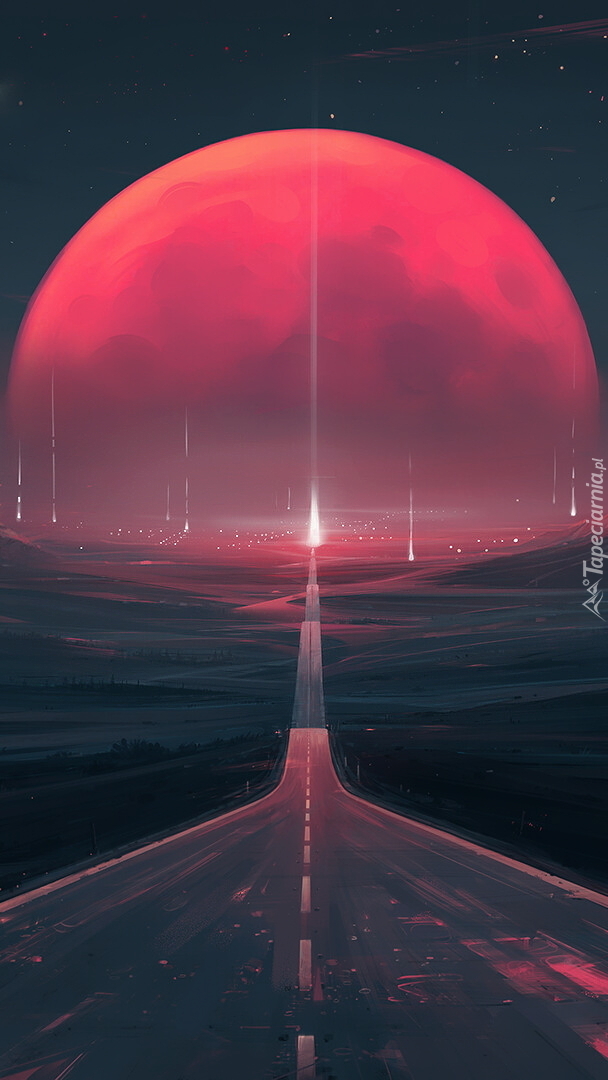 Widok z drogi na czerwoną planetę