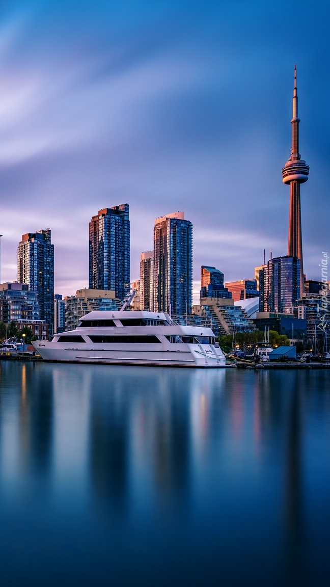 Wieżowce w Toronto nad jeziorem Ontario