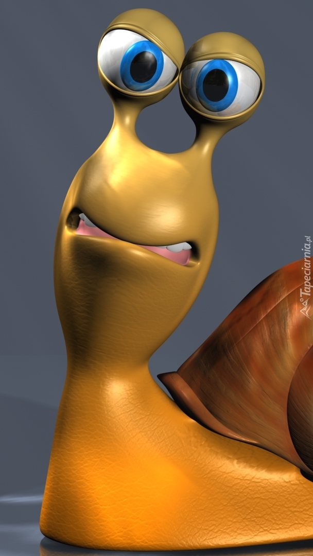 Wkurzony ślimak w grafice 3D